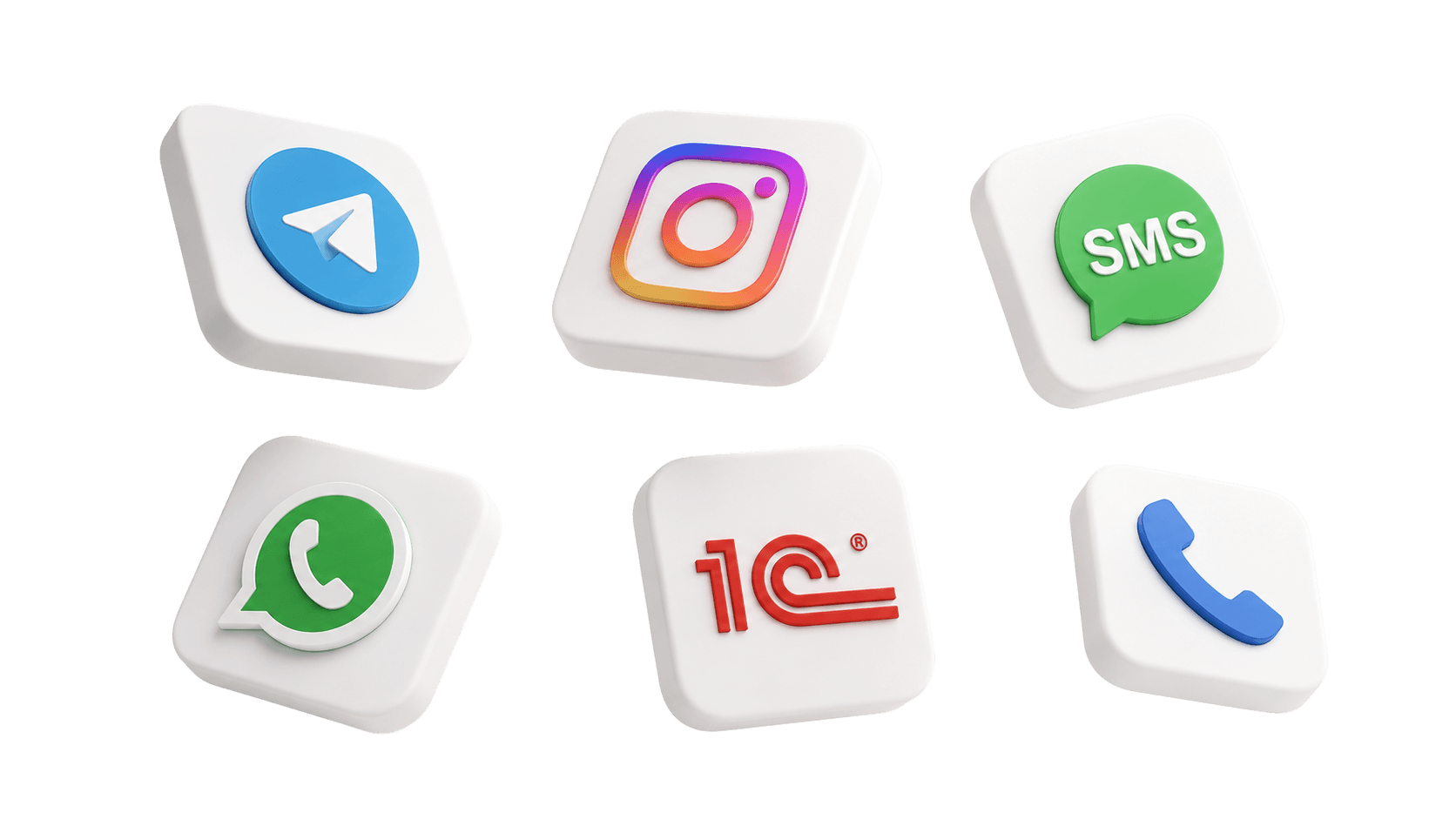 Интеграции amoCRM с Telegram, Instagram, SMS, WhatsApp, 1C и телефонией