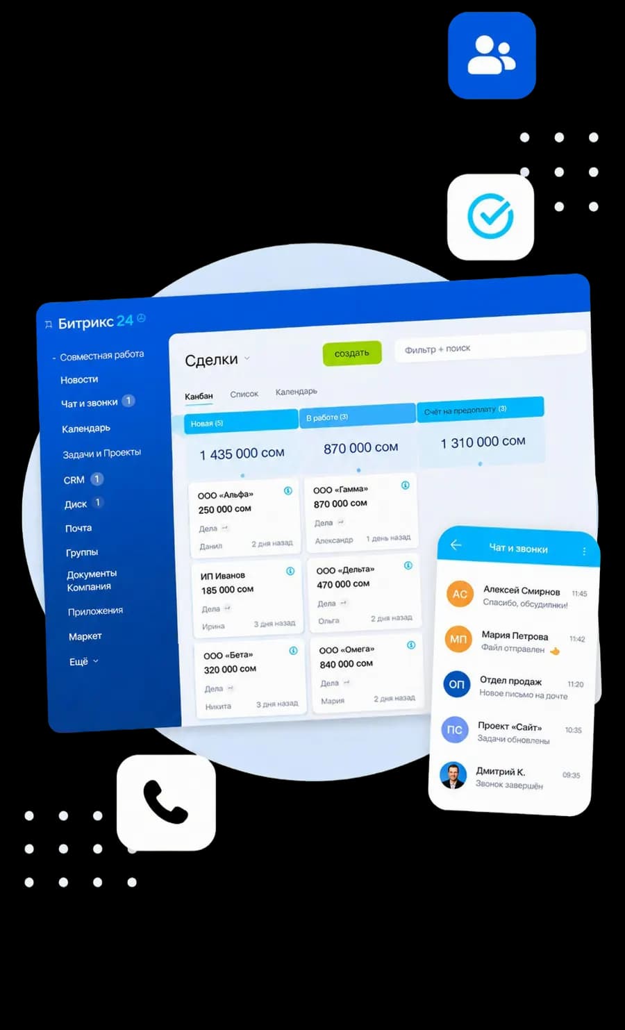 Мобильный обзор возможностей Битрикс24